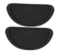 NUOBESTY 2pcs Black Silicone Water Drip Catcher Tray for Refrigerator Water Dispenser Splash-proof Drip Tray for Fridge Accessory Semi-circular Shape
