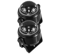 NUOBESTY 2pcs Boat Navigation Compass for Truck and Kayak Precise Magnetic Declination Adjustment and Easy-to-read Interface in Black Abs Material for Outdoor Adventure