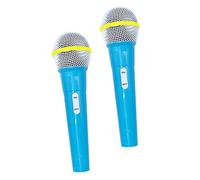 NUOBESTY 2pcs Boys and Girls Simulation Microphone Props Bright Fake Microphone Toys for Classroom Pretend Play Party Photo Prop