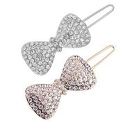 NUOBESTY 2pcs Bridal Hair Jewelry Mini Alligator Clips Elegant Design Versatile Use Firm and Stable Grip for Women Wedding Casual Outings