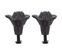 NUOBESTY 2pcs Cabinet Door Pull Wrought Iron Drawer Handles Vintage Rustic Smooth Handle Sensation Resist Daily Wear for Dresser Drawers and Wardrobe Doors