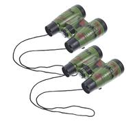 NUOBESTY 2pcs Camouflage Telescope Toys for Boys and Girls Portable Outdoor Binoculars Compass Boy Girl's Toy Binoculars for Nature Exploration