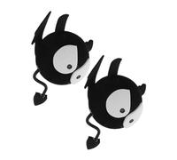 NUOBESTY 2pcs Car Roof Antenna Toppers Small Devil Bat Shape Cute Cartoon Vehicle Exterior Decorations Funny Halloween Automotive Antenna Pendant for Truck