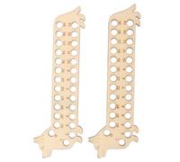 NUOBESTY 2pcs Cartoon Animal Wooden Winding Board Cross Stitch Plate Floss Organiser Sewing Accessories Embroidery Thread Bobbin Holder Colourful Poplar Machine