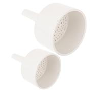 NUOBESTY 2pcs Ceramic Buchner Laboratory Funnels 60mm 80mm Slant Neck Filter Funnels for Chemical Filtration and Student Lab Use