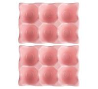 NUOBESTY 2pcs Ceramic Egg Container for Refrigerator Shockproof and Elegant Egg Holder with Capacity to Hold to 6 for Kitchen Storage and Keeping Fresh