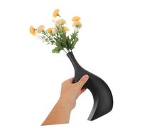 NUOBESTY 2pcs Ceramic Heart Vase Black and White Decorative Flower Holders for Dining Table Desktop Display Romantic Porcelain Heart-shaped Vases for Home Party Decoration