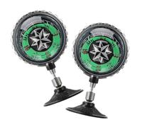 NUOBESTY 2pcs Compact Car Ball Compass with Suction Cup for Dashboard, Abs Material, Weather-resistant Design Suitable for Trucks and Boats, for Auto Interior and Daily Commutes Navigation