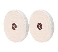 NUOBESTY 2Pcs Cotton Polishing Buffing Wheels 144Mm Diameter 12Mm Arbor Hole Metal Jewelry Polishing Wheel for Bench Grinder and Rotary Machine