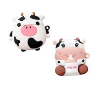 NUOBESTY 2pcs Cow Pattern Silicone Earbuds Case Wireless Earbuds Cover Compatible with Apple Wireless Earbuds 1/2