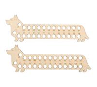 NUOBESTY 2pcs Cross Stitch Wire-Rap Board Wooden Floss Organiser Cross Stitch Accessories Needlework Embroidery Organizer Crochet Yarn Holder Thread Poplar Winding Machine Animal