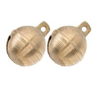 NUOBESTY 2pcs Earth Bell Pet Brass Bells for Dog Collar Decorative Ringer Decoration