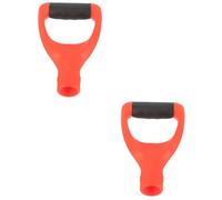 NUOBESTY 2pcs Ergonomic D Shaped Replacement Handle for Spade Forks Durable Slip Grip Handle Replacement for Gardening Digging and Raking Tools Easy Installation Fits Outdoor Digging