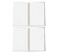 NUOBESTY 2pcs Expense Tracker Ledger Book - Accounting Ledger Book for Small Business - Finance Planner for Home Budgeting - Bookkeeping Record Planner with Twin-Wire Binding