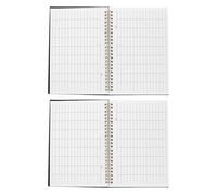 NUOBESTY 2pcs Finance Planner with Twin-Wire Binding Business Accounting Ledger Books for Personal Expense Tracking Home Budget Management and Income Expense Record Keeping