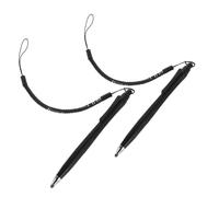NUOBESTY 2pcs Fine Tip Stylus Pen with Spring Coil Lanyard for Popular Tablets, Capacitive Touch Screen Pen Set with 3mm and 4mm Tips, Universal Tablet and Mobile Phone Stylus for Drawing