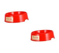 NUOBESTY 2pcs Fire Extinguisher Support Stand Durable Plastic Base with Reflective Design for Low Light Safety Easy Installation for Home and Emergency Use