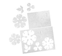 NUOBESTY 2pcs Floral Shrinky Plastic Sheets for DIY Crafting Pre-Cut Peony Design Transparent Heat Shrink Sheets Semi-Transparent Hairpin Embellishment Material for Handmade Accessories