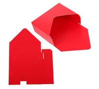 NUOBESTY 2pcs Flower Shop Packing Boxes Red Envelop Paperboard Floral Storage Containers for Party and Florist Bouquet Packaging