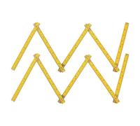 NUOBESTY 2pcs Foldable Wooden Measuring Rulers 1 Meter Multifunctional Foldable Meter Sticks for Carpenter Woodworking and Construction Projects