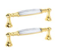 NUOBESTY 2PCS Furniture Drawer Knobs Five-Color Glass Cabinet Handles Modern Furniture Pulls for Kitchen Cupboards Wardrobes & Home Organization