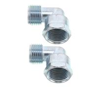 NUOBESTY 2pcs Gas Stove Connector Threaded Elbow Adapters Flexible Leakage Inlet Joints for Easy Installation Tight Spaces Compatible with Various Gas Lines