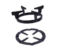 NUOBESTY 2Pcs Gas Stove Support Racks Non-rust Wok Rings Pot Stands for Small Pots Black Burner Hob Supports for Home Restaurant Coffee Shop Use