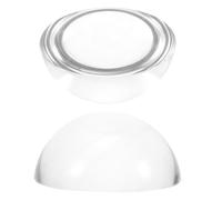 NUOBESTY 2Pcs Glass Paperweights - Clear Hemisphere Decorative Weights for Calligraphy, Sewing, Crafting & Tabletop Display - Heavy Duty Craft Holders for Artists