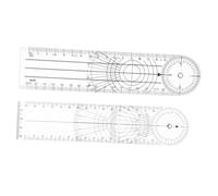 NUOBESTY 2Pcs Goniometer Ruler for Medical Use Transparent Angle Measurement Tool for Body Measuring and Joint Assessment for Therapists and Students