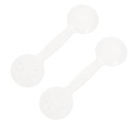 NUOBESTY 2pcs Handheld Eye Occluder for Adults, White Polypropylene Eye Patch Skid-Proof Design, Portable Visual Impairment Test Tool for Optical Shops and Schools