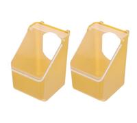 NUOBESTY 2pcs Hanging Plastic Bird Feeder for Cage, Space-saving Pigeon Feeding Holder with Cover, Easy to Clean Parrot Feeder Suitable for Pigeon Loft and Small Birds