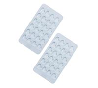NUOBESTY 2pcs Heart Shaped Silicone Chocolate Mold Candy Mold Non-Stick Mini 24-Cavity Blue Silicone Mould for Baking and Cake Decorating