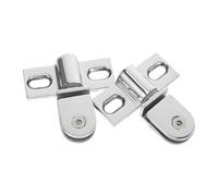 NUOBESTY 2pcs Heavy Duty Stainless Steel Glass Door Hinges for Shower Rooms Durable Pivot Hinge Clips for Frameless Bathroom Mounting Reliable Clamp Design for Secure Installation