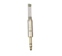 NUOBESTY 2pcs High-grade Stereo Audio Welding Head Zinc Alloy Male Plug Connector with Plastic Insulation Sleeve for Headphone Jack Adapter and Professional Stereo Equipment Use