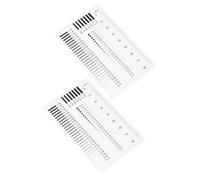 NUOBESTY 2pcs High Precision Film Gauge for Point Defects and Line Width Measurement, Flaw Detection Ruler for Crack and Scratch Inspection, Estimation Chart for Industrial Testing
