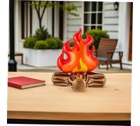 NUOBESTY 2pcs Inflatable Campfire Model PVC Bonfire Prop Realistic Fake Fire Decoration for Outdoor Camping Parties Decor Portable and Easy to Store