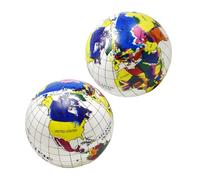 NUOBESTY 2pcs Inflatable Globe Beach Balls for English Geography Learning Safe and Fun Pool Party Supplies for Outdoor Activities and Summer Games