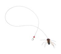NUOBESTY 2pcs Interactive Cat Replacement Head with Insect Shape and Long String Design for Indoor Kitten Entertainment and Pet Enrichment to Reduce Loneliness