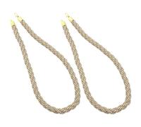 NUOBESTY 2Pcs Jute Rope Barrier for Queue with Hooks, 28Cm Guardrail Lanyard Safety Crowd Control Rope for Event and Party Line Barriers