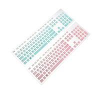 NUOBESTY 2PCS Keyboard Skin Protector for Washable Gradient Design Compatible with Dell Desktop Keyboards