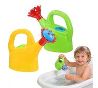 NUOBESTY 2Pcs Kids Watering Can Bath Toys, Plastic Chicken Water Pot for Toddler Garden & Beach Play, Baby Bath Time Shower Jug, Small Sensory Pouring Tools for Boys Girls (Random Color)