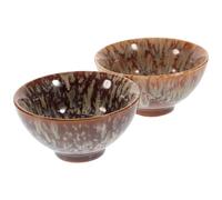 NUOBESTY 2pcs Kung Fu Tea Cup Ceramics Fambe Tea Cup 80ml Classic Chic Delicate Practical Multi-use Household Teacup for Home and Restaurant Random Style