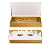 NUOBESTY 2pcs Large Capacity False Eyelash Storage Box with Elegant Golden Paper Material and Delicate Pattern Protects Internal Eyelashes and Keeps Lashes Tidy for Home Use