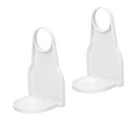NUOBESTY 2Pcs Laundry Cup Holders Foldable Drip Catchers for Fabric Softener Bottles Sturdy Plastic Tray for Soap Dispenser Cups Laundry Organizer