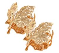 NUOBESTY 2pcs Leaf Shape Hair Clips for Women, Alloy Hair Claw Clips with Delicate Design, Not Easy to Deform, Strong Hold, Suitable for Parties and Ceremonies
