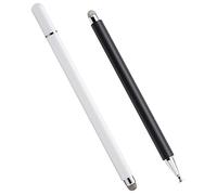 NUOBESTY 2pcs Magnetic Capacitive Stylus Pen for Touch Screen Tablets and Phones, High-sensitivity Electronic Writing Pens, Universal Compatible White and Black