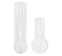 NUOBESTY 2pcs Mandala Art Rulers, Acrylic Geometry Template with Circle Drawing Tool, Precision Drawing Aid for Artists and Students, Scrapbook Stencil for Craft Projects and Studio Work