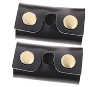 NUOBESTY 2pcs Manual Head Protective Cover and Head Black Synthetic Leather and Iron Material Travel Case for Father or Husband