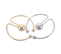 NUOBESTY 2pcs Metal Spiral Scarf Ring Clips for Women Detachable Round Buckle Wrap Holder Shirt Tie Decor with Clasp Neckline Security Elegant Clothing Accent for Casual and Formal Wear
