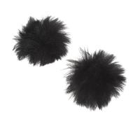 NUOBESTY 2pcs Microphone Plush Covers Windshield Protective Mic Cover for Lapel Lavalier Microphone, Black 10mm, Noise Isolation for Recording and Live Streaming